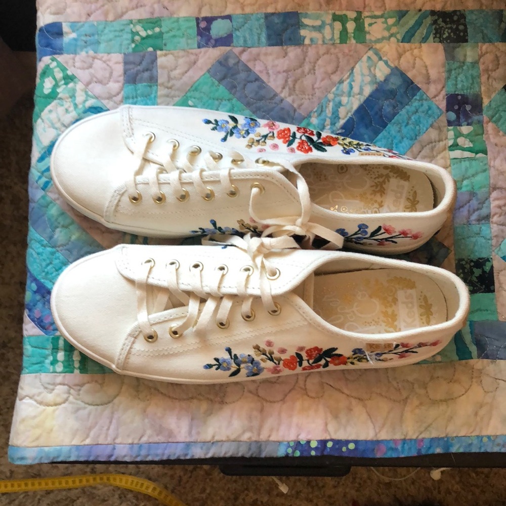 Keds x Rifle Paper Co. embroiderd sneakers